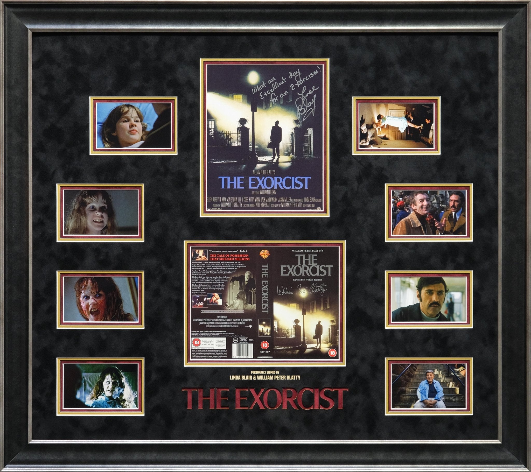 The Exorcist Signed Photograph by Blair and Blatty Framed Display - Memorabilia Framers Shop